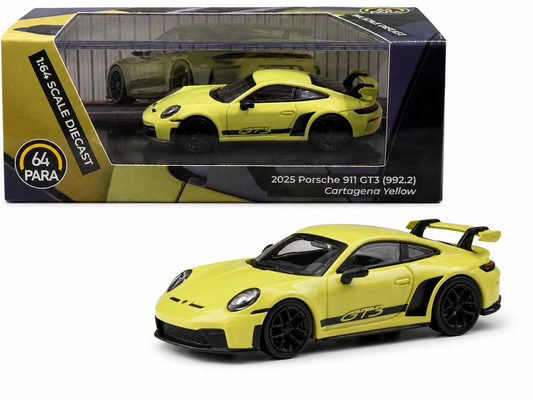 **Preorder** PARA64 1/64 2025 Porsche 911 GT3 (992.2) Cartagena Yellow LHD PA-55877