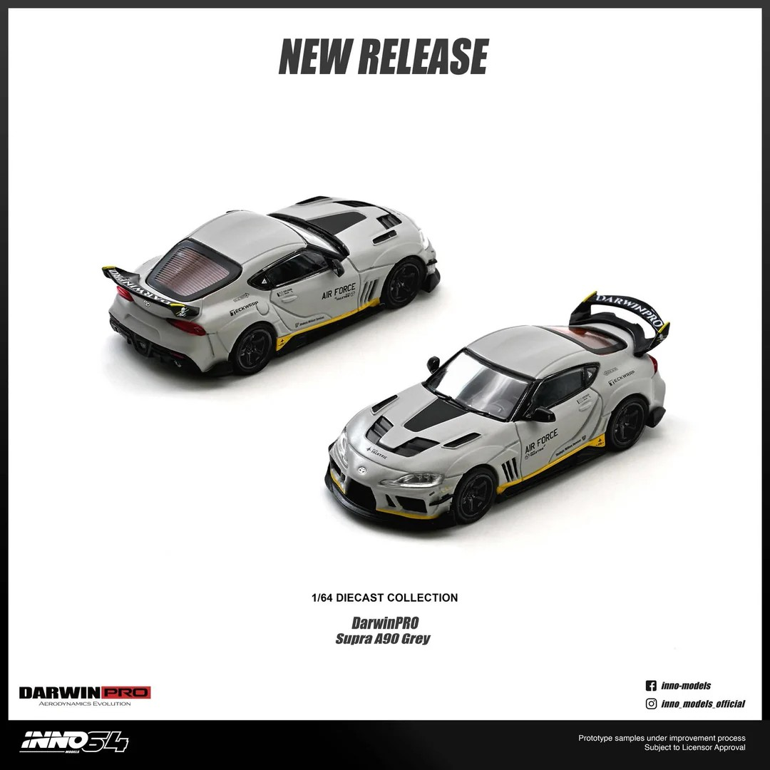 **Preorder** Inno64 1:64 TOYOTA SUPRA A90 "DarwinPRO" Matt Grey IN64-A90DP-MGRAY