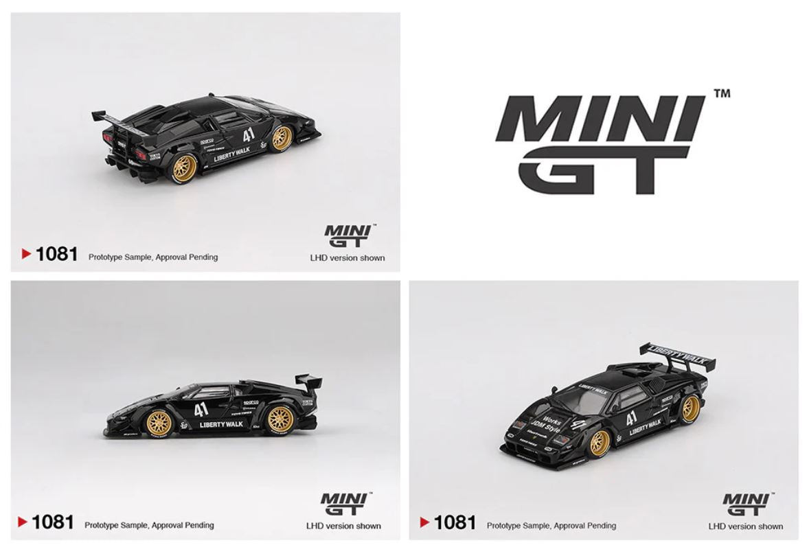 Mini GT 1:64 Lamborghini Countach LB-WORKS – Black