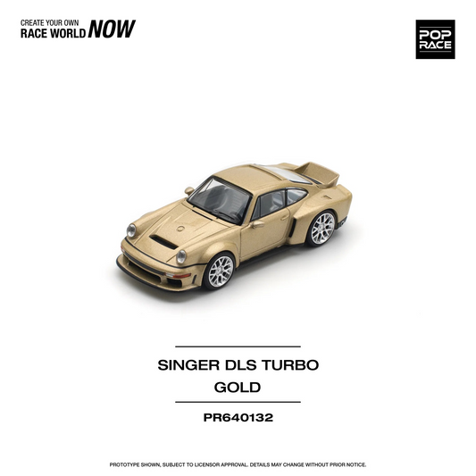 POPRACE 1:64 Porsche 911 SINGER DLS TURBO (ROAD) - GOLD PR640132