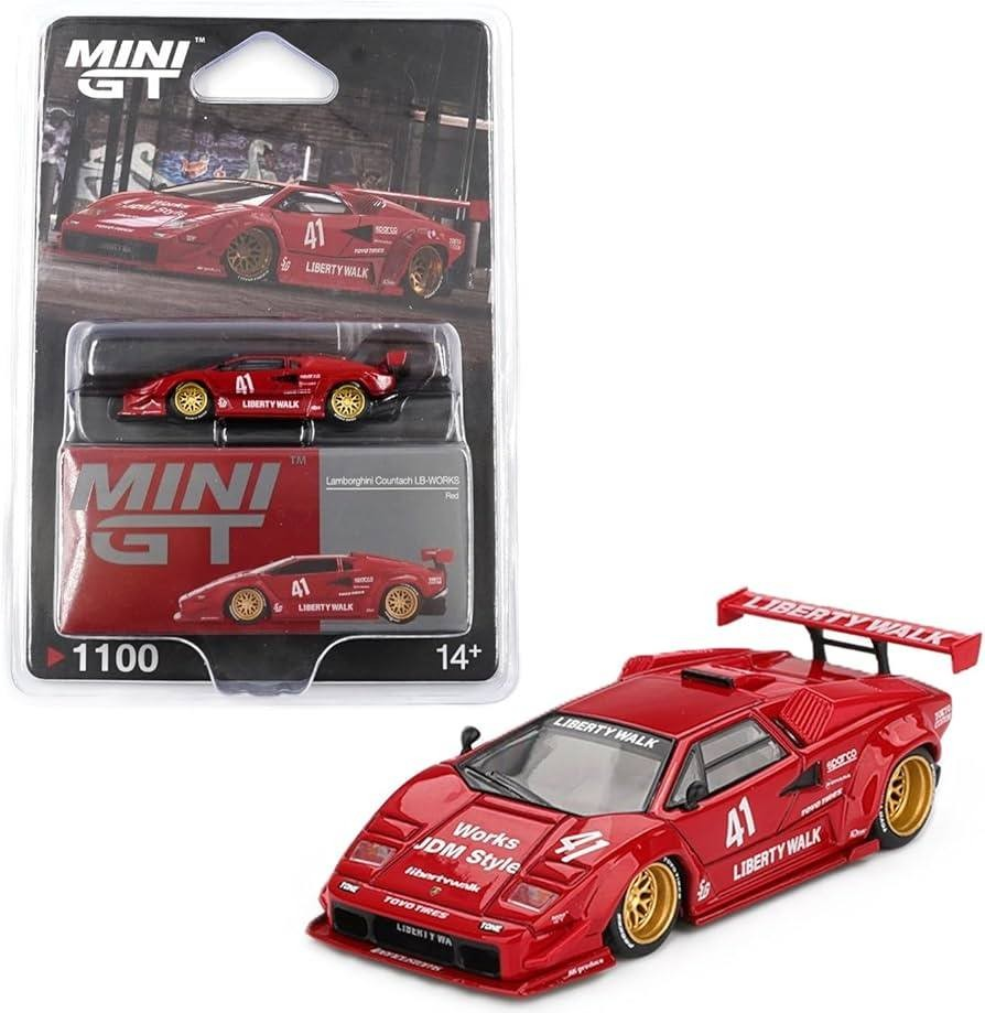Mini GT 1:64 Lamborghini Countach LB-WORKS – Red MGT01100-BL