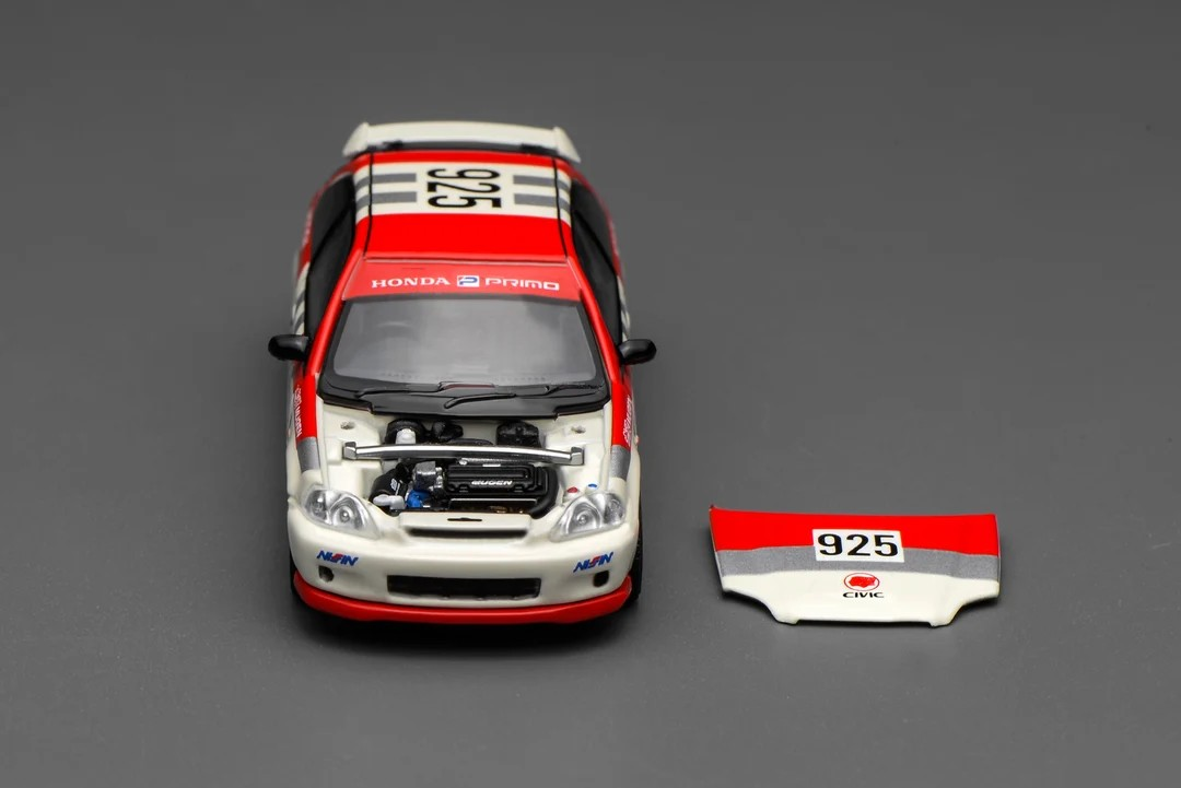MOTORHELIX 1:64 Honda Civic TYPE R (EK9) Idemitsu Motion Red M65040