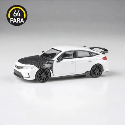 **Preorder** PARA64 1/64 R2023 Honda Civic Type R FL5 White w/ Carbon parts LHD PA-55590