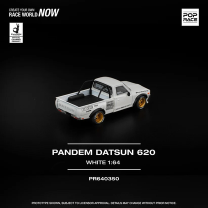 POPRACE 1/64 PANDEM DATSUN 620 WHITE PR640350