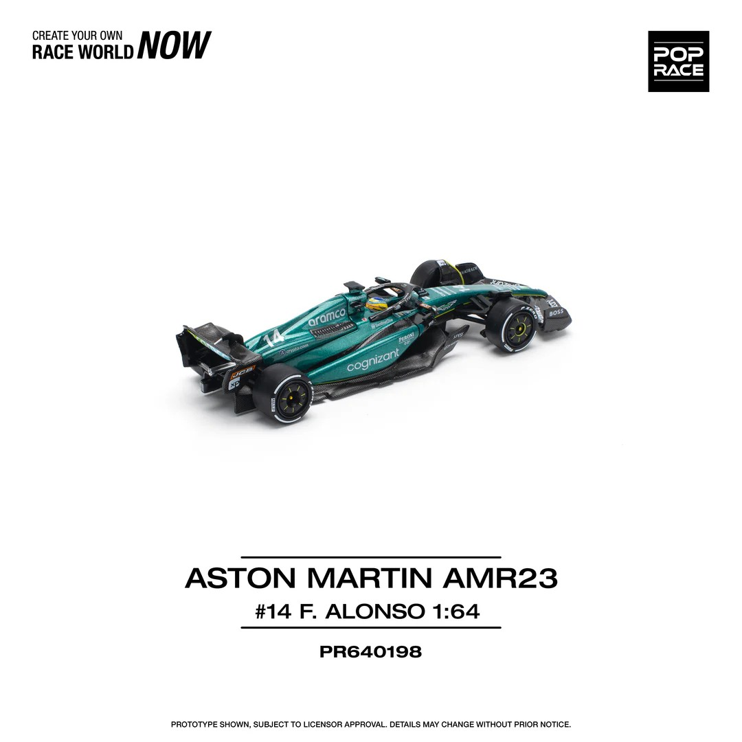 POPRACE 1:64 ASTON MARTIN AMR23 F1 - #14 F. ALONSO PR640198