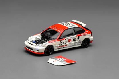 MOTORHELIX 1:64 Honda Civic TYPE R (EK9) Idemitsu Motion Red M65040