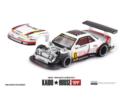 **Preorder** Kaido House x Mini GT 1:64 Nissan Silvia S13-R Circuit Spec V1 KHMG251