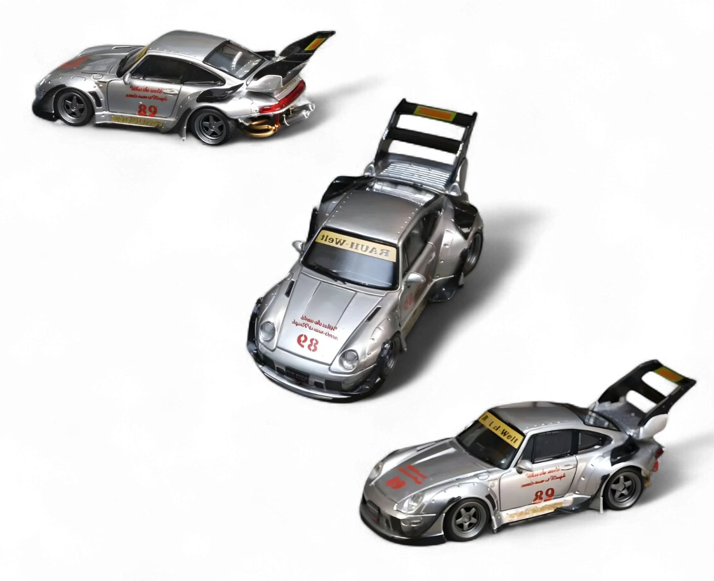 Street Weapon 1:64 Porsche RWB 993 Heavenly Double Exhaust Track Livery High Tail