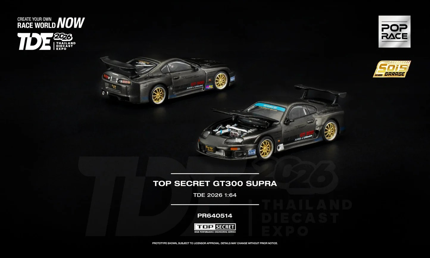 **Preorder** POPRACE 1/64 TOP SECRET GT300 SUPRA TDE 2026 (PR640514)