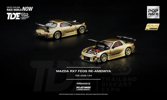 **Preorder** POPRACE 1/64 MAZDA RX7 FD3S RE-AMEMIYA TDE 2026 (PR640512)