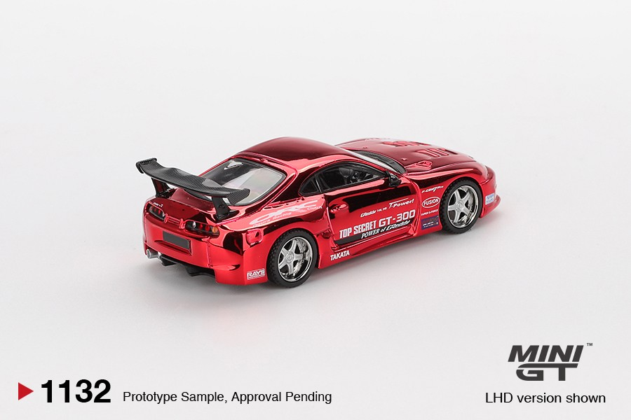**Preorder** Mini GT 1:64 Toyota Supra (A80) Top Secret GT-300 Top Secret Red Chrome