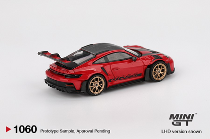 **Preorder** Mini GT 1:64 Porsche 911 (992) GT3 RS Weissach Package Guards Red