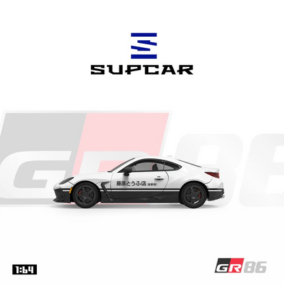 PRE-ORDER SUPCAR 1:64 Toyota GR86 Fujiwara Tofu Shop Livery SC648602