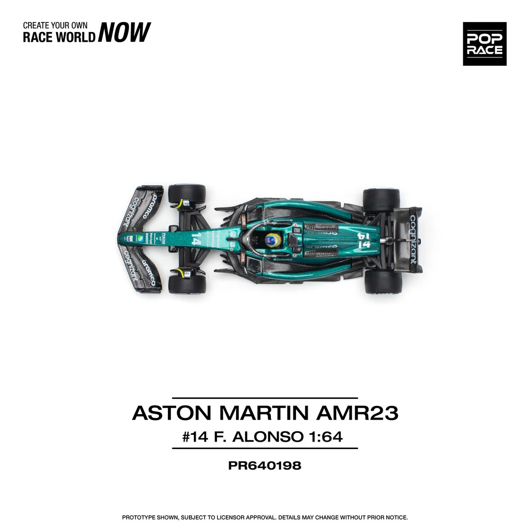 POPRACE 1:64 ASTON MARTIN AMR23 F1 - #14 F. ALONSO PR640198