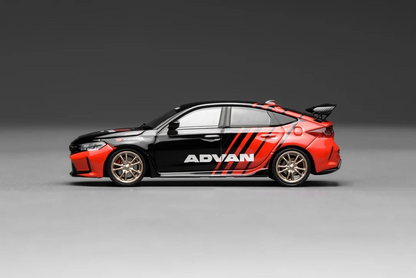 MOTORHELIX 1:64 Honda Civic TYPE R (FL5) Advan Livery w/MF10 Wheels M65341