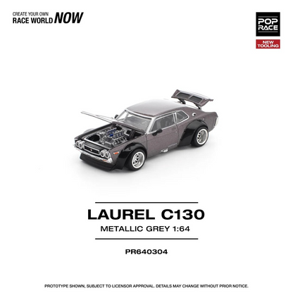 POPRACE 1:64 LAUREL C130 METALLIC GREY (NEW TOOLING) PR640304