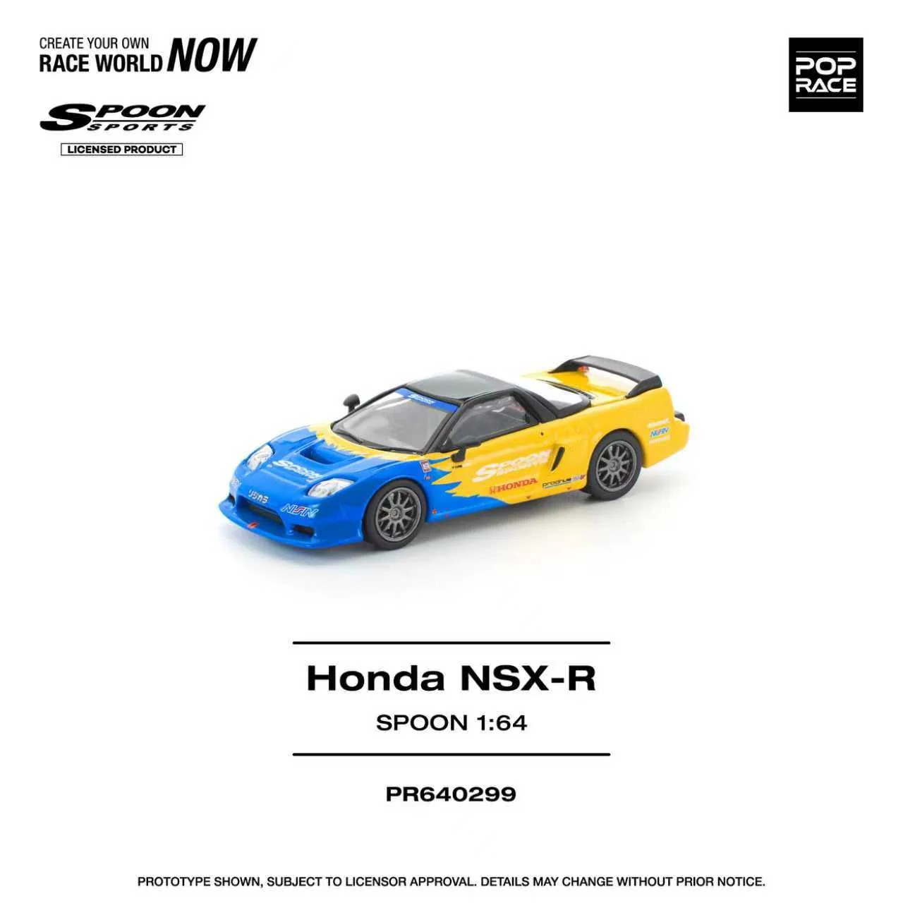 PRE-ORDER POPRACE 1:64 Honda NSX-R SPOON PR640299